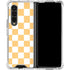Yellow and White Checkerboard Galaxy Z Fold4 5G Clear Case